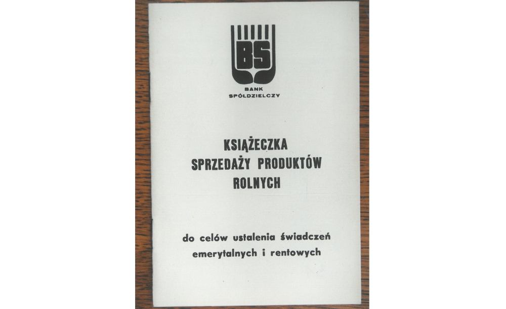 Książeczka sprzedaży produktów rolnych